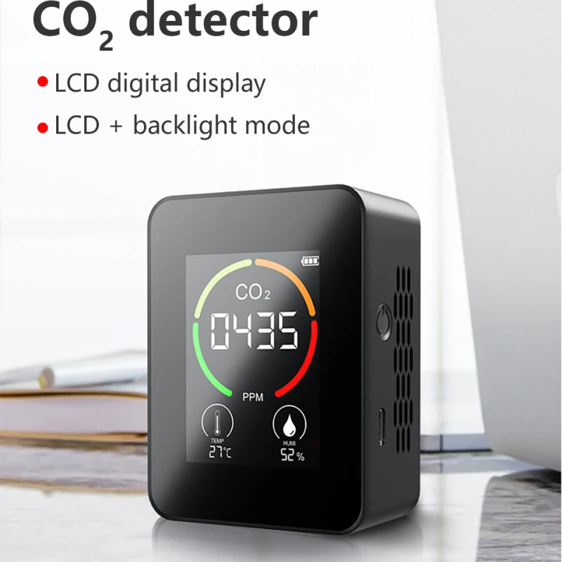 Air Monitor CO2 Carbon Dioxide Detector 3 in 1 Greenhouse Warehouse  Quality Temperature Humidity  Fast Measurement