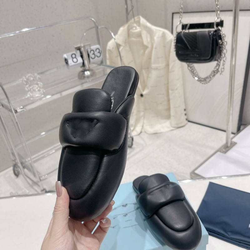 Designer Suede Platform Mules Fashion Crochet Flatform Scuffs Mules Classics Padded Nappa Slipper Lersure Shearling Outdoor Baotou Mule Slipper Size 35-40