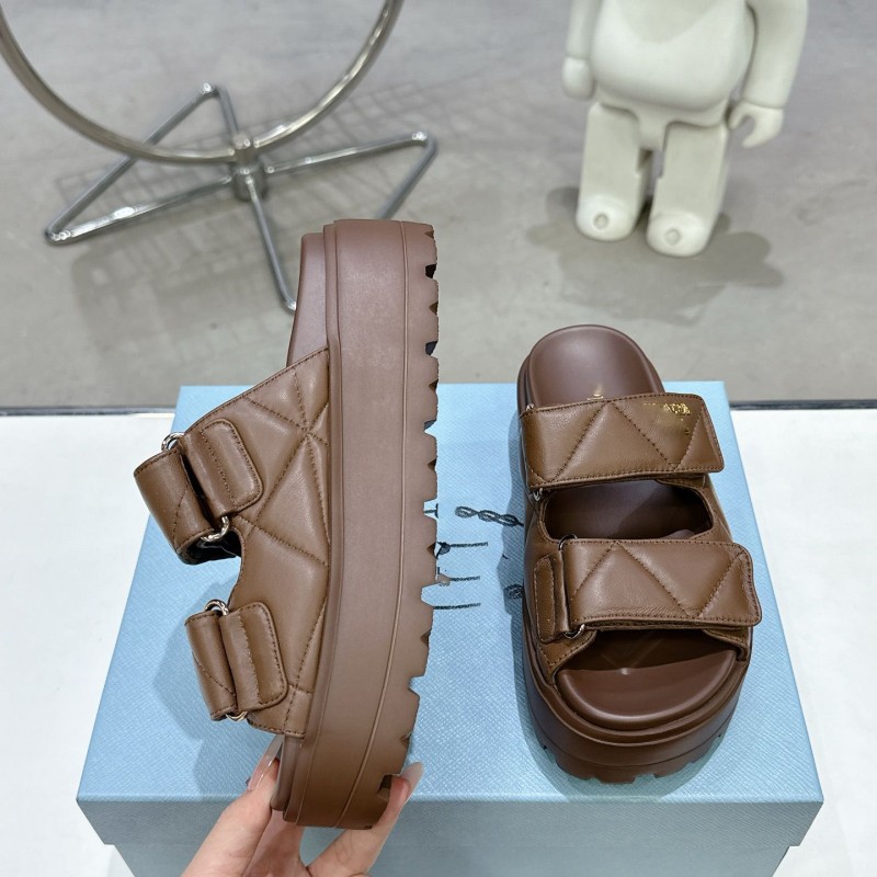 Designer Suede Platform Mules Fashion Crochet Flatform Scuffs Mules Classics Padded Nappa Slipper Lersure Shearling Outdoor Baotou Mule Slipper Size 35-40