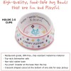 Dog Bowls and Placemats set Designer Dishwasher Safe Food Grade Non-Skid BPA-Free Malamine Bowls and Durable EVA Feeding Placemats with Fun Brand Parody Designs