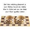 Dog Bowls and Placemats set Designer Dishwasher Safe Food Grade Non-Skid BPA-Free Malamine Bowls and Durable EVA Feeding Placemats with Fun Brand Parody Designs