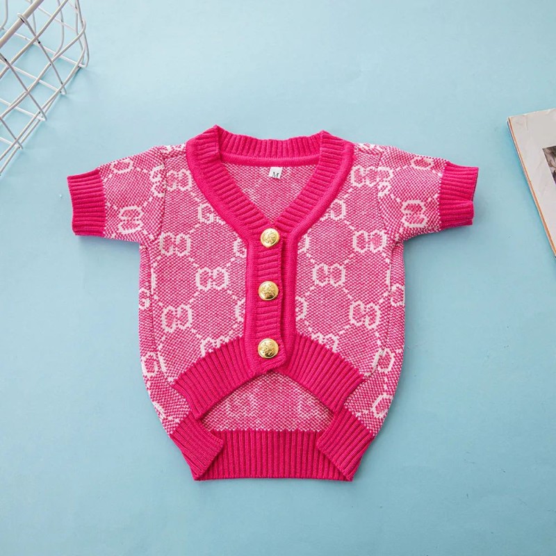 Dog cardigan luxury pet sweater corgi Chenery fashion brand dog clothes warm in autumn and winter fashion dog sweater