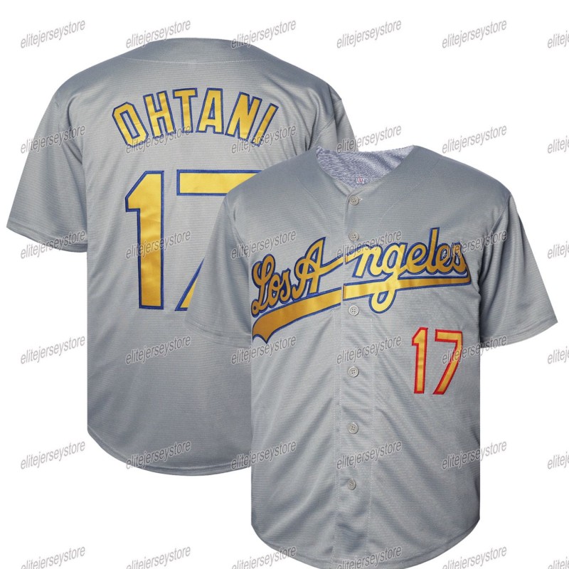 In Stock 17 Ohtani 42 Robinson 50 Betts Baseball Jersey Men's Retro Classic Sportswear Stitched Letter Number Design