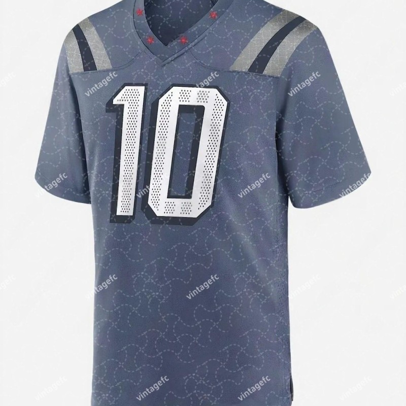 Custom Football Jersey Drake Maye Stefon Diggs Christian Gonzalez 12 Brady Mike Vrabel New Arrivals