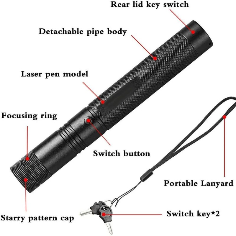 Green Powerful Laser Burning Laserpointer High Power Laser Light 532nm 5mw Visible Laser Pen Burning Matches Portable