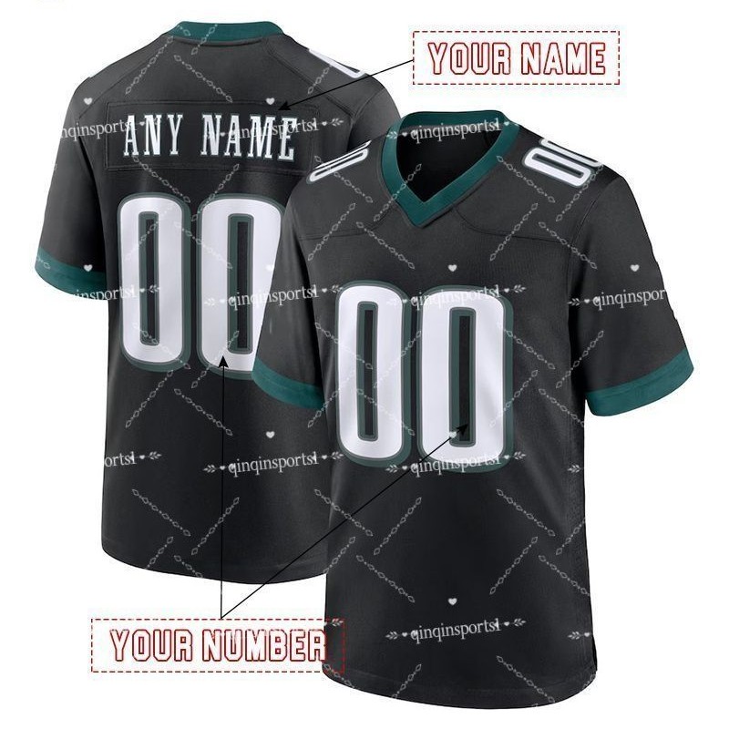 26 Saquon Barkley Jalen Hu Men/Youth Custom Football Jersey Brown Caer DeVonta Smith Jason Kelce Kenny Pickett Cooper DeJean Huff Lane Johnson Mailata