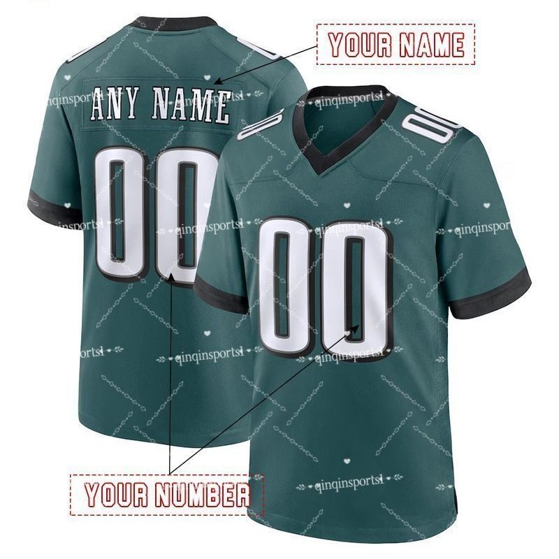 26 Saquon Barkley Jalen Hu Men/Youth Custom Football Jersey Brown Caer DeVonta Smith Jason Kelce Kenny Pickett Cooper DeJean Huff Lane Johnson Mailata