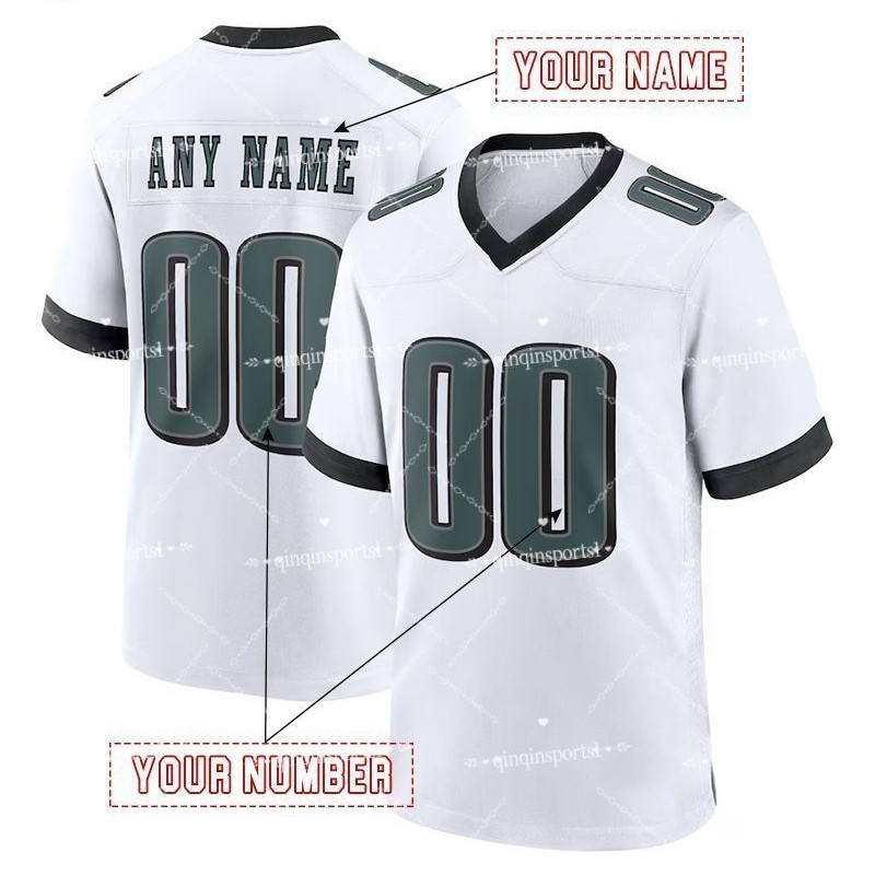 26 Saquon Barkley Jalen Hu Men/Youth Custom Football Jersey Brown Caer DeVonta Smith Jason Kelce Kenny Pickett Cooper DeJean Huff Lane Johnson Mailata