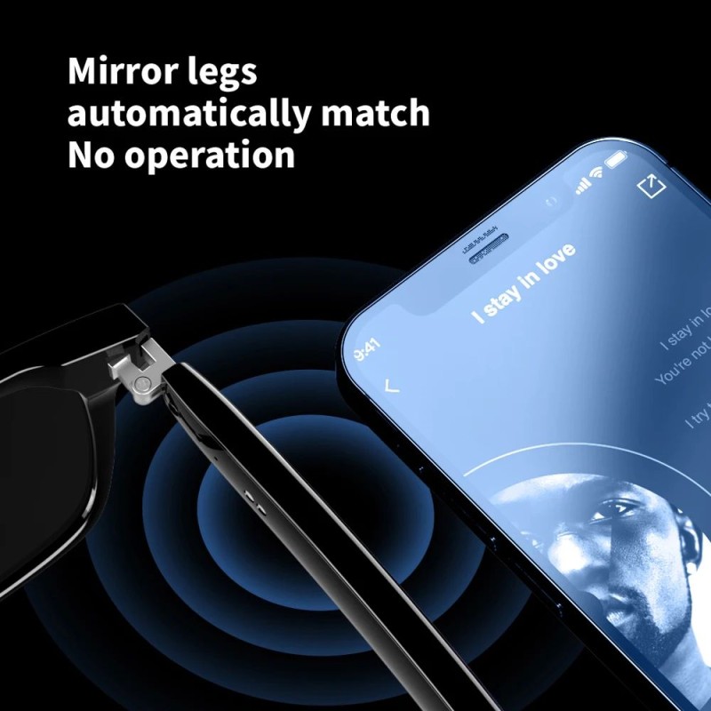 New Camera Smart Music Sunglasses Earphones Wireless Bluetooth Headset HIFI Sound Headphone Driving Glasses Hands-free Call