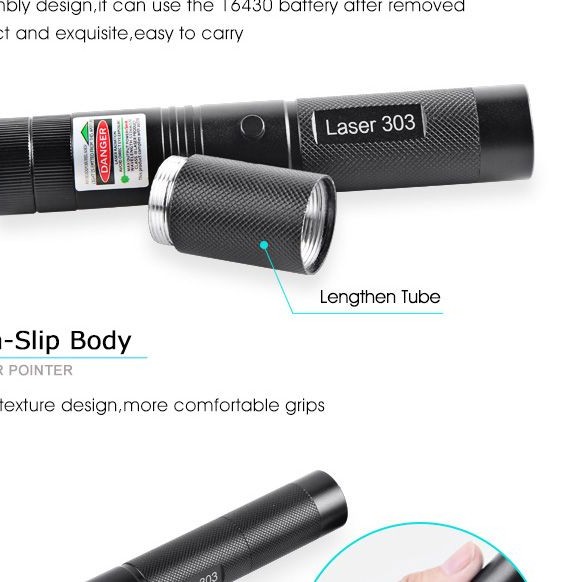 New Laser Pointers 303 Green Laser Pointer Pen 532nm Adjustable Focus & Battery And Battery Charger EU US VC081 0.5W SYSR