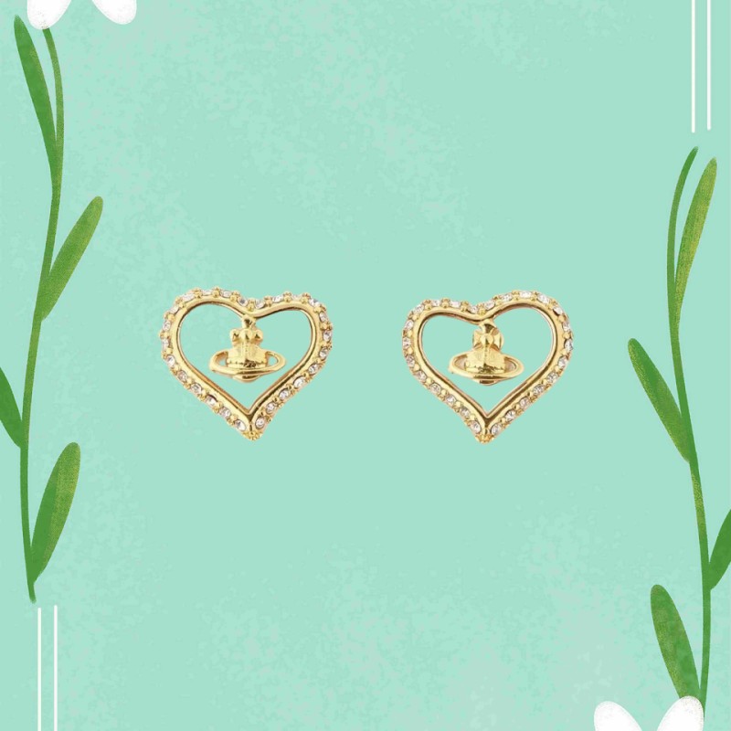 viviane west wood Trend jewelery Designer jewelery High Version Same Saturn Diamond Celebrity Minimalist Earrings Female jewelery