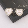 8045 Plated 925 Silver Luxury Brand Designers Letters Stud Geometric Famous Women Round Crystal Rhinestone Pearl Earring Wedding White Pendant Earring Diamond