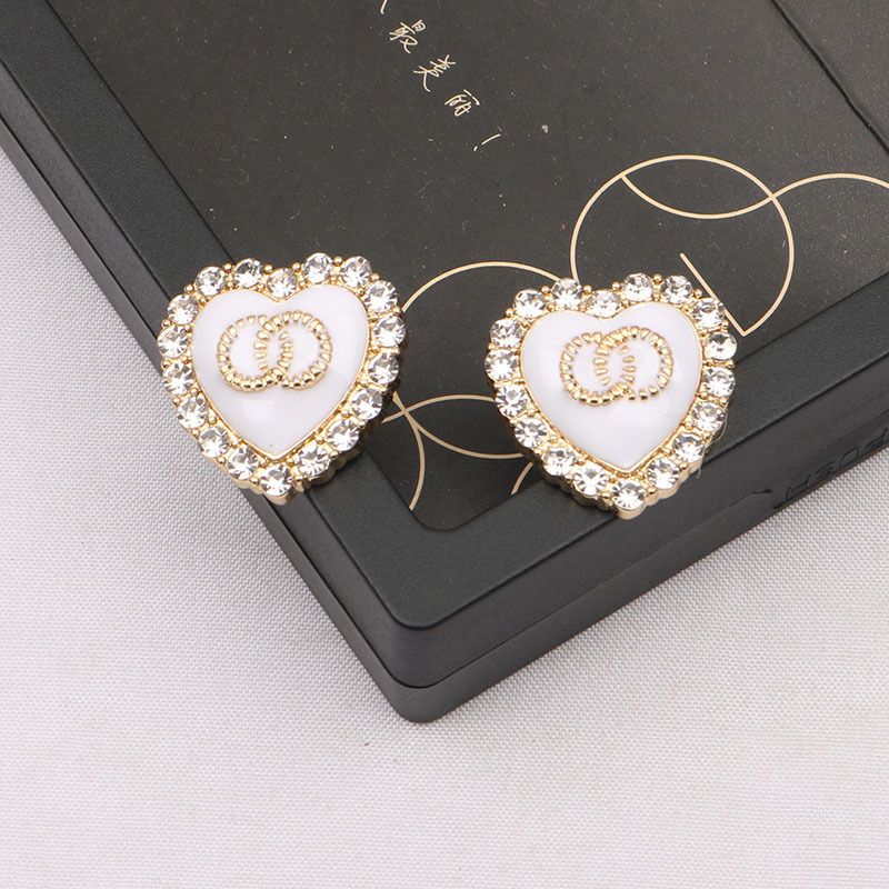 8045 Plated 925 Silver Luxury Brand Designers Letters Stud Geometric Famous Women Round Crystal Rhinestone Pearl Earring Wedding White Pendant Earring Diamond