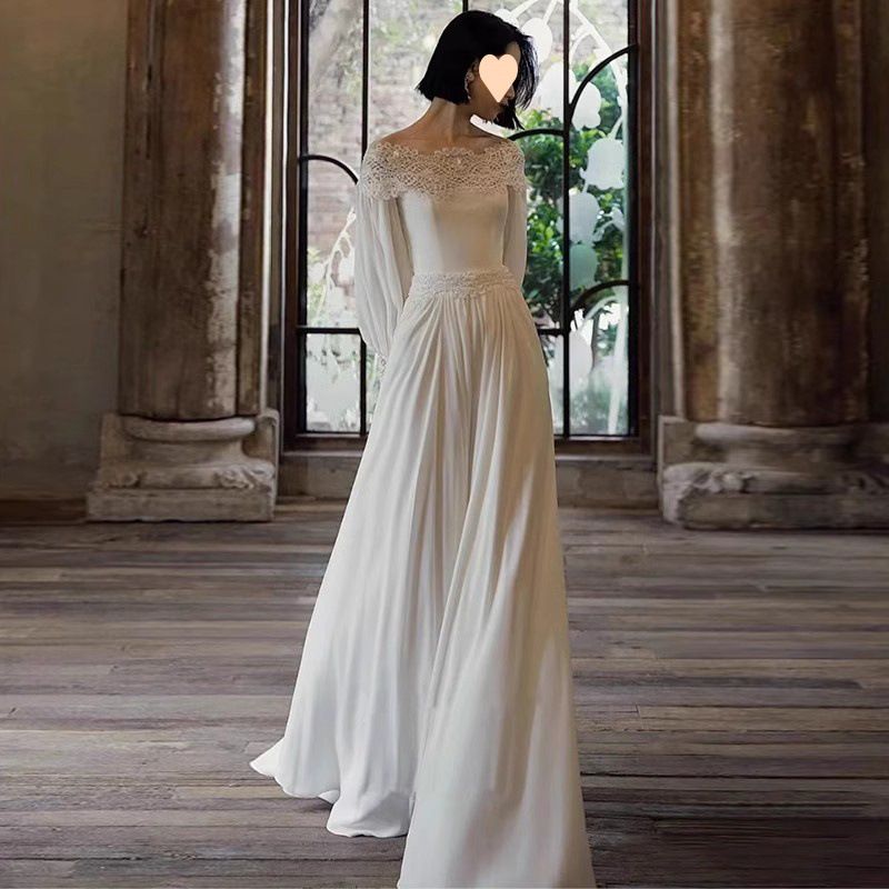 G668 Engagement dress high-end light luxury niche socialite temperament tube top dress